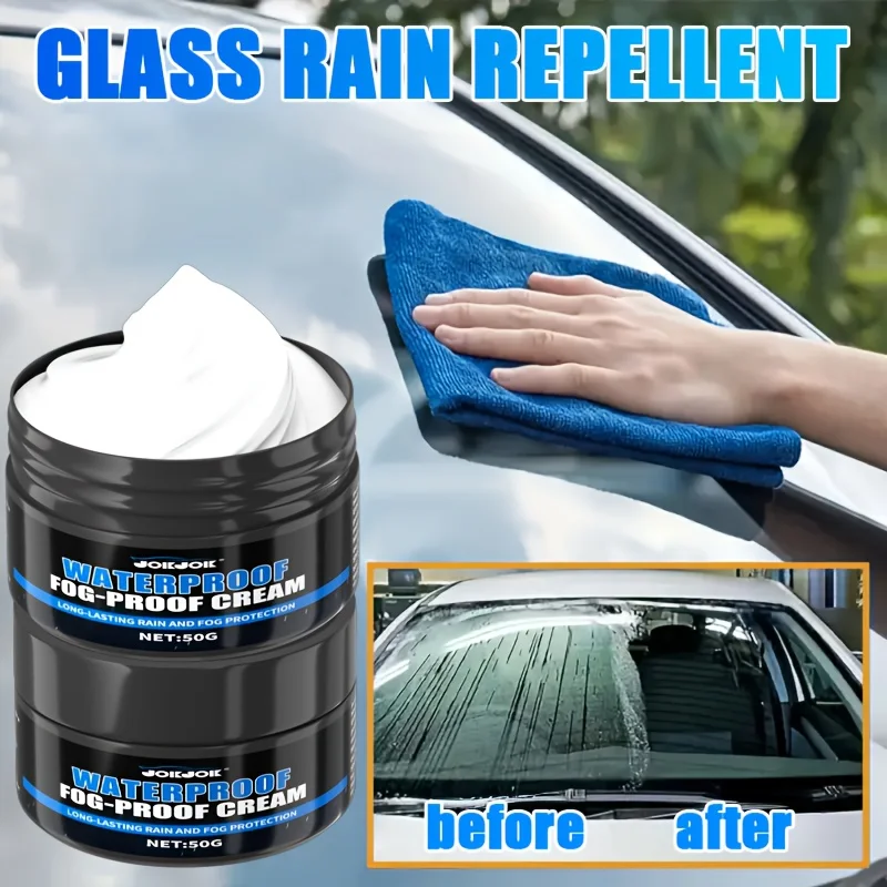 JOKJOK 50G Waterproof Fog-Proof Cream Anti Fog Hydrophobic Paste For Auto Windshield Bike Helmet Inner Glass Surfaces