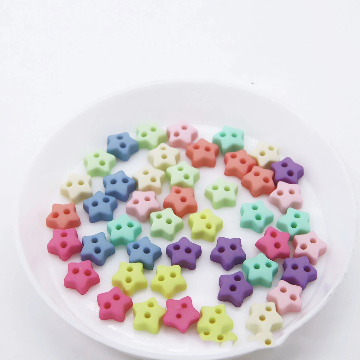 50-200pcs 2 Holes 6mm Cute Mini Buttons For DIY Doll Clothes Star Candy Color Card Making Scrapbooking Button Sewing Accessories