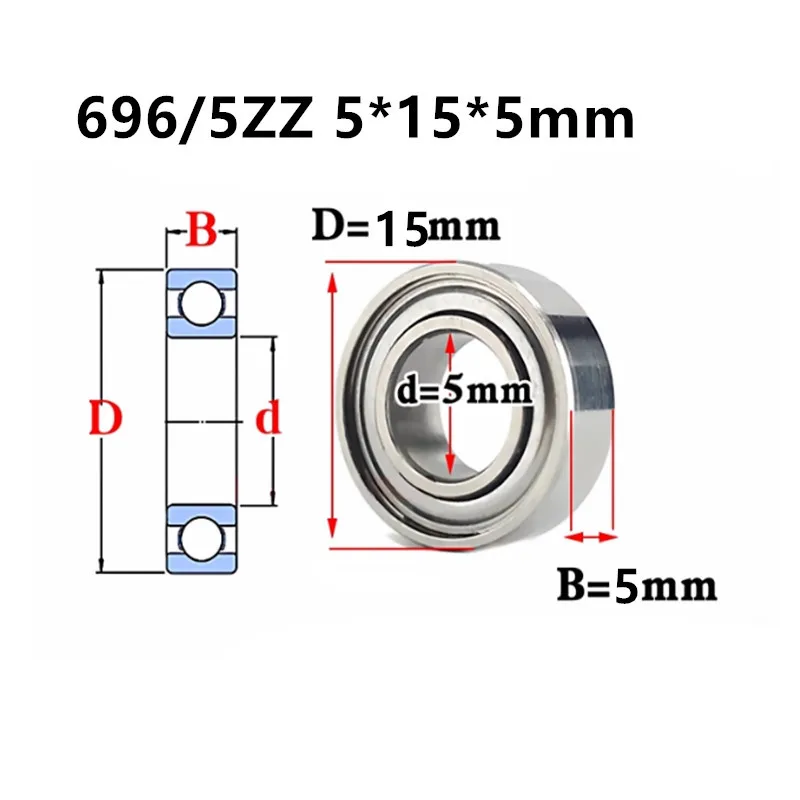 10PCS 696/5ZZ Beari…