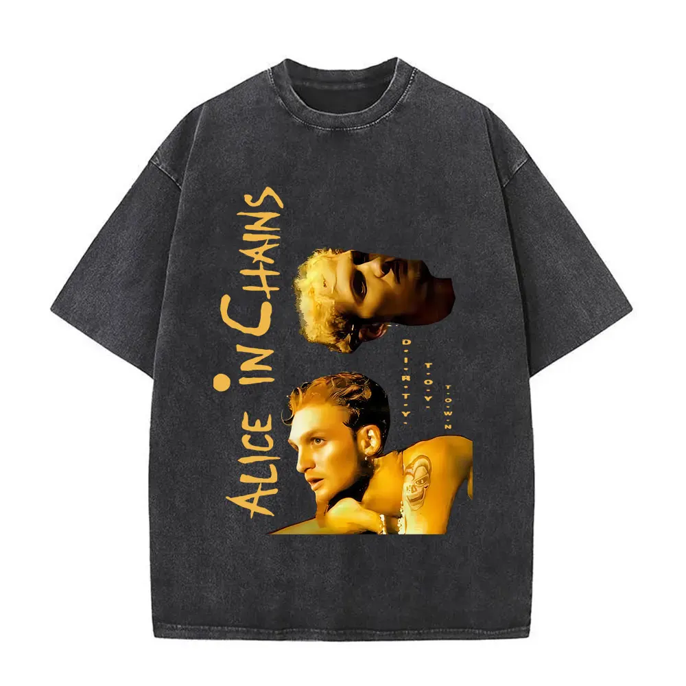 Koszulka z grafiką zespołu rockowego Alice in Chains w stylu vintage, prana, męska i damska, retro, gotycka, punkowa, merch, koszulki męskie z lat 90., oversize