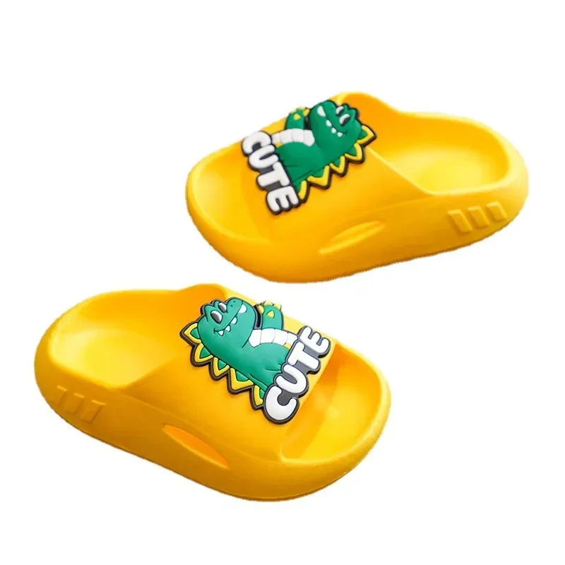 Summer Children's Slippers Cute Crocodile Style Breathable Non-slip Soft Solid Color Slippers Home Bathroom Slippers Shoes Kids