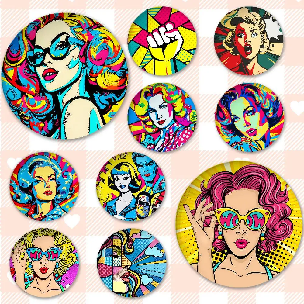 

Haring Pop Art Badges Lapel Pins Cartoon Brooch Badge Fans' Knickknacks Gifts Folks Backpack Decor Jewelry Pieces