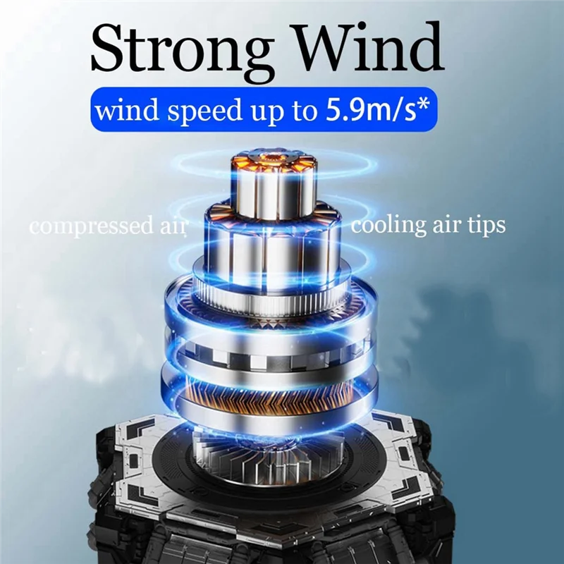 미니 USB 충전식 터보 팬, 목 선풍기, 휴대용 선풍기, 핸즈프리 넥밴드, 냉각 선풍기, 3 단