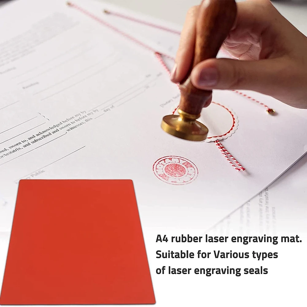 ورقة ختم مطاطية لآلة النقش بالليزر مقاس A4 2.3 مم (برتقالي-أحمر)