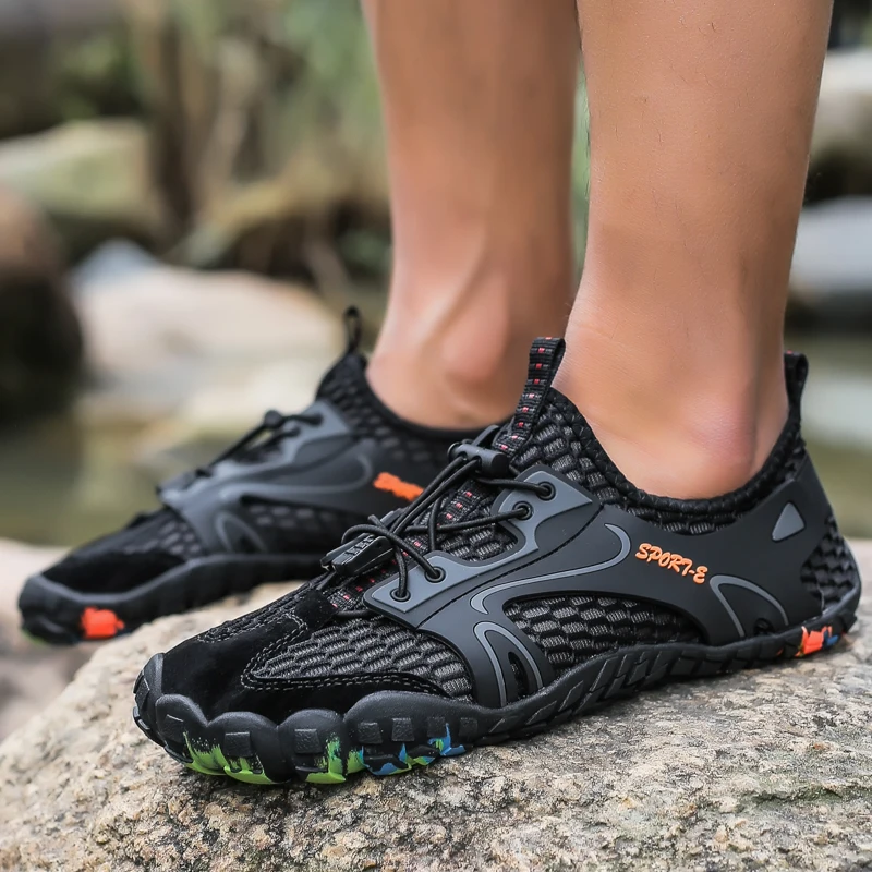 Unisex Trekking Shoes Sports Brands Safety Waterproof Men Walking Shoes Lace Up Comfortable Forest Climbing Casual Splashproof