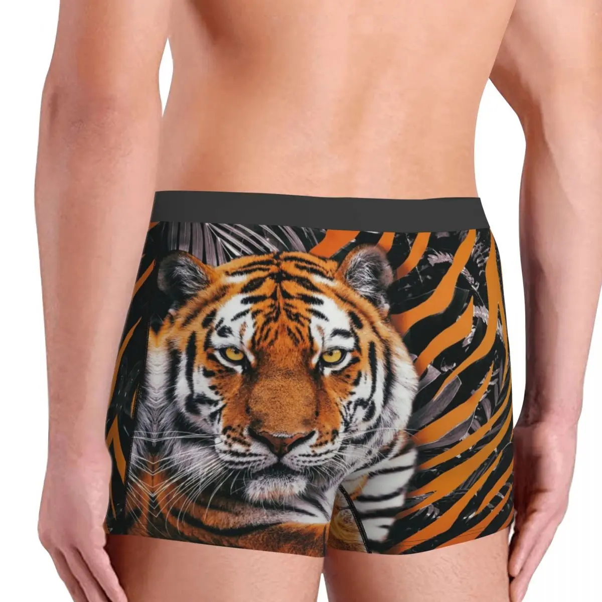 Animals Tiger Underpants Cotton Panties Male Underwear Print Shorts Boxer Briefs