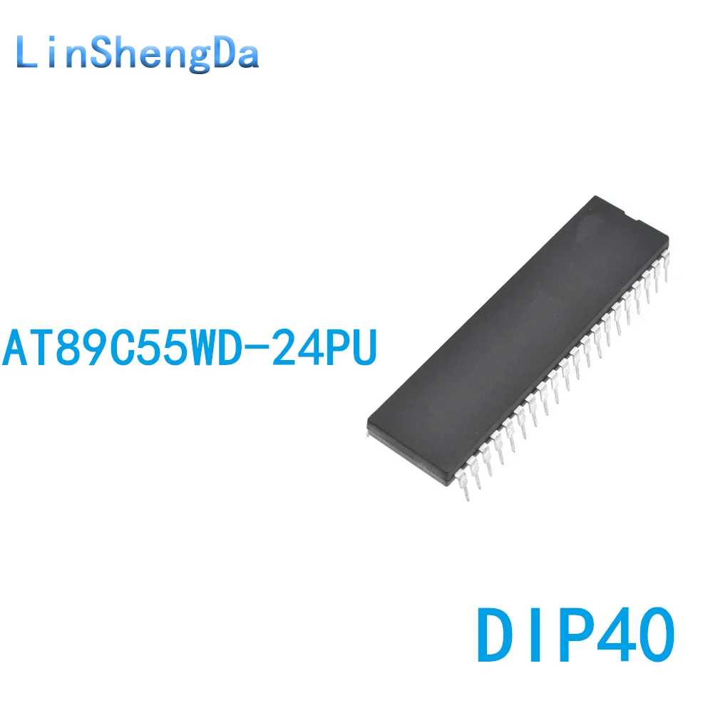 

10PCS AT89C55WD-24PU 24PI inline DIP40 microcontroller chip