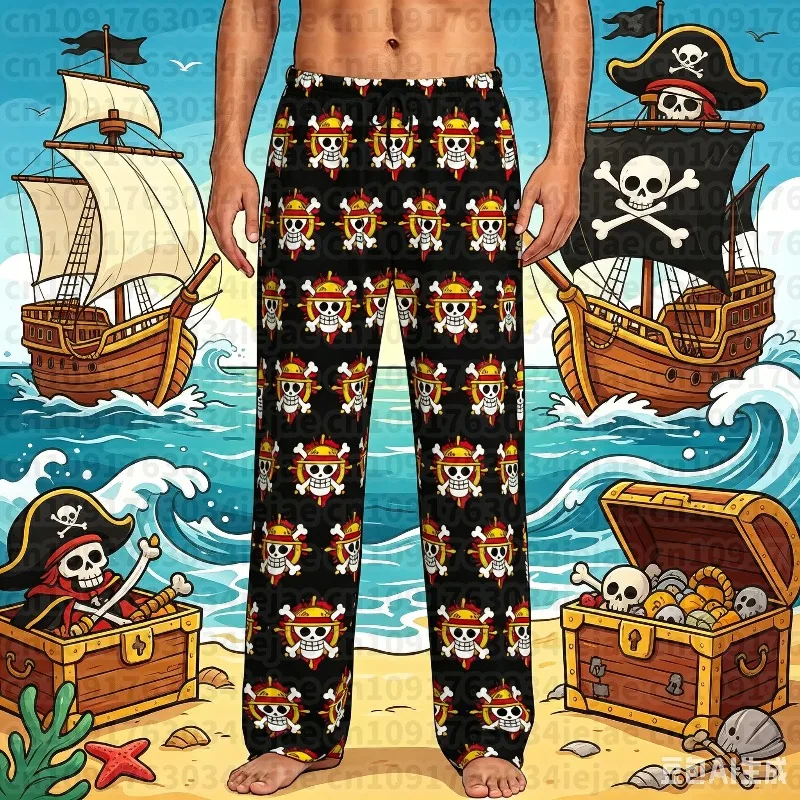 2026 Frühling/Sommer ONE PIECE Anime Piraten-Leben Bedruckte Lockere Modische Freizeithose Trend Unisex Casual Y2k