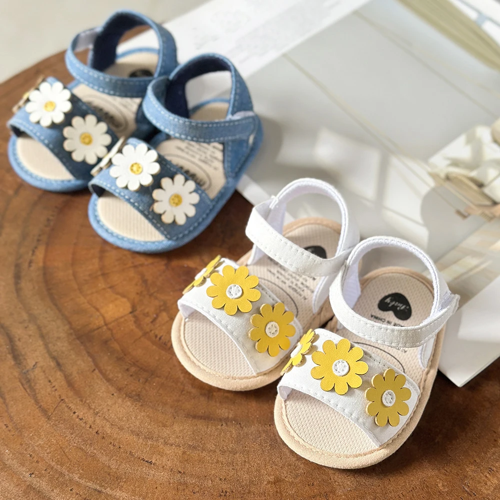 Infant Baby Girls Summer Sandals Newborn Toddler First Walker Crib Dress Shoes