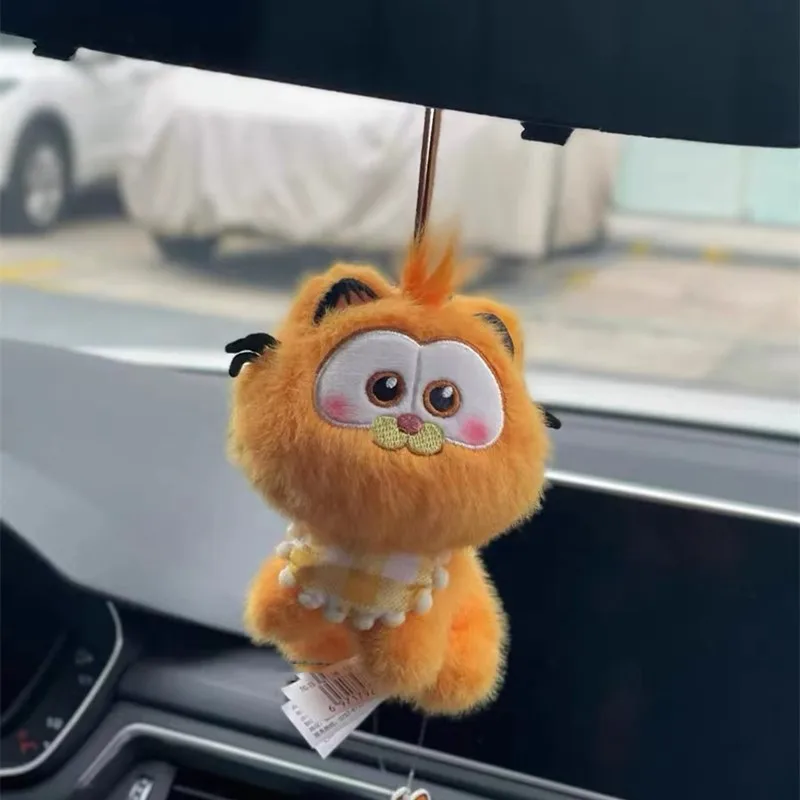 Gar Field Cute Cartoon Plush Cat Doll Keychain Kawaii Fluffy Stuffed Toy Backpack Pendant Periphery Car Accessories Holiday Gift