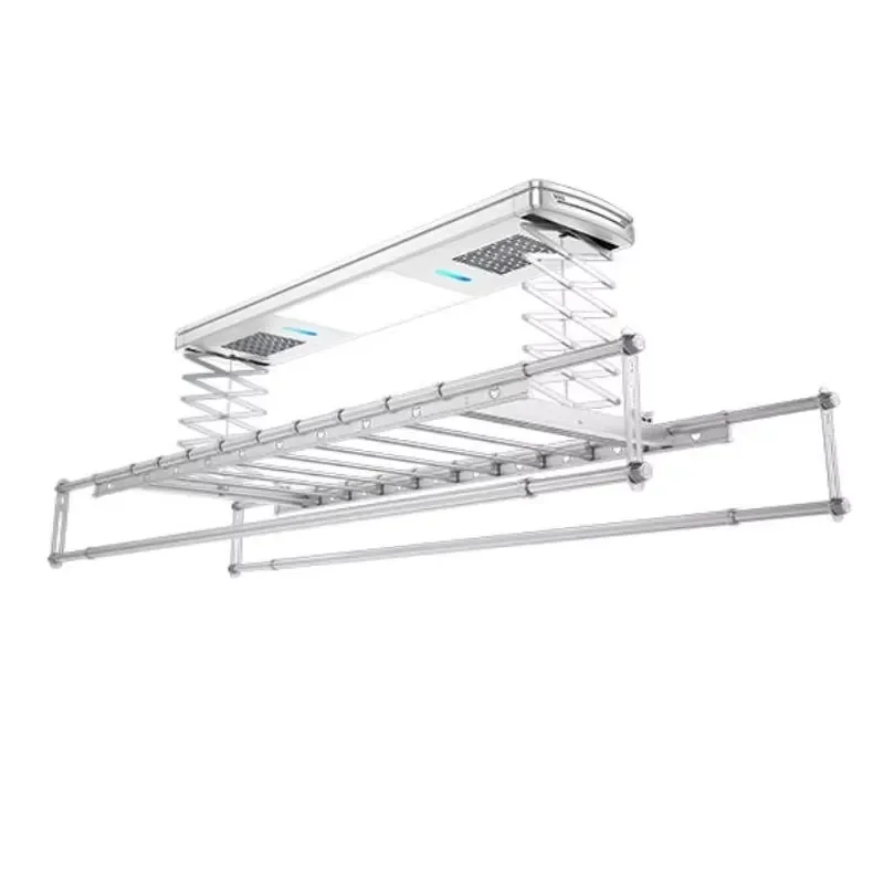 

2022 Smart Folding Balcony Automatic Laundry Dryer Rack Retractable Clothes Hangers Machine Foldable Cloth Dryer