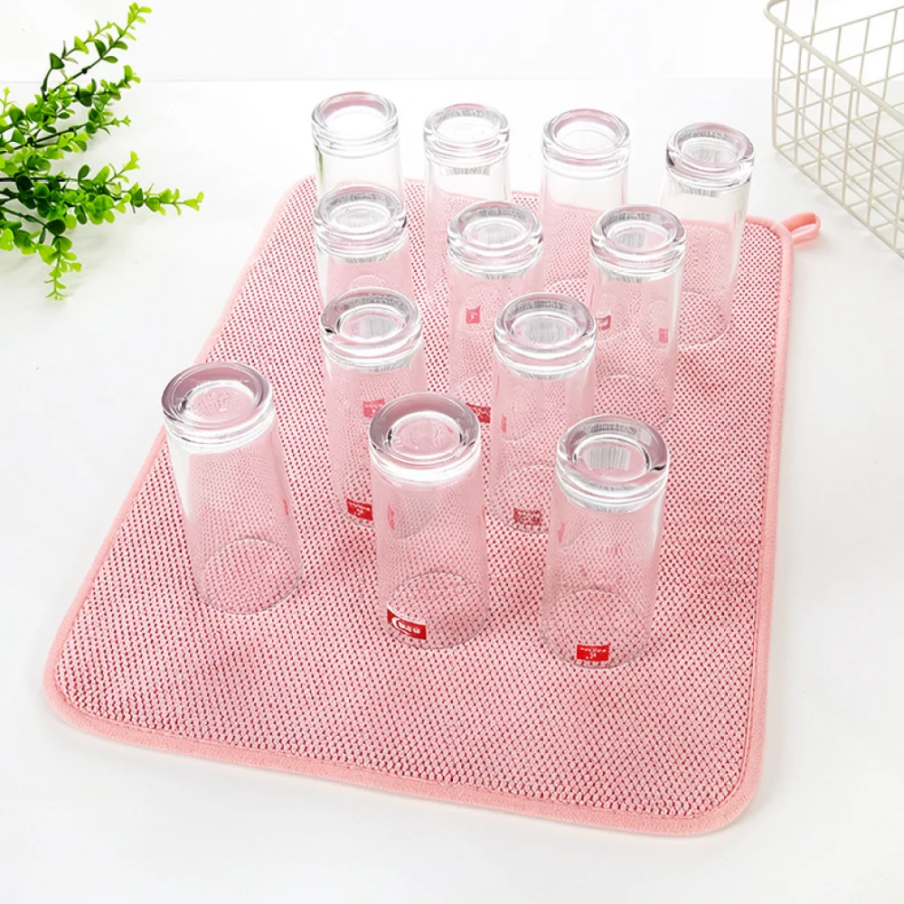 Fast Dry Kitchen Dish Drying Mat Microfiber Absorbent Drain Pad Countertop Protector Tableware Placemat For Xiyang