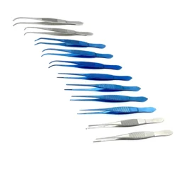 Ophthalmic Conjunctiva Tissue Forceps Tweezers Tissue Tweezers Forceps Straight / Curved Eye Surgical Instruments