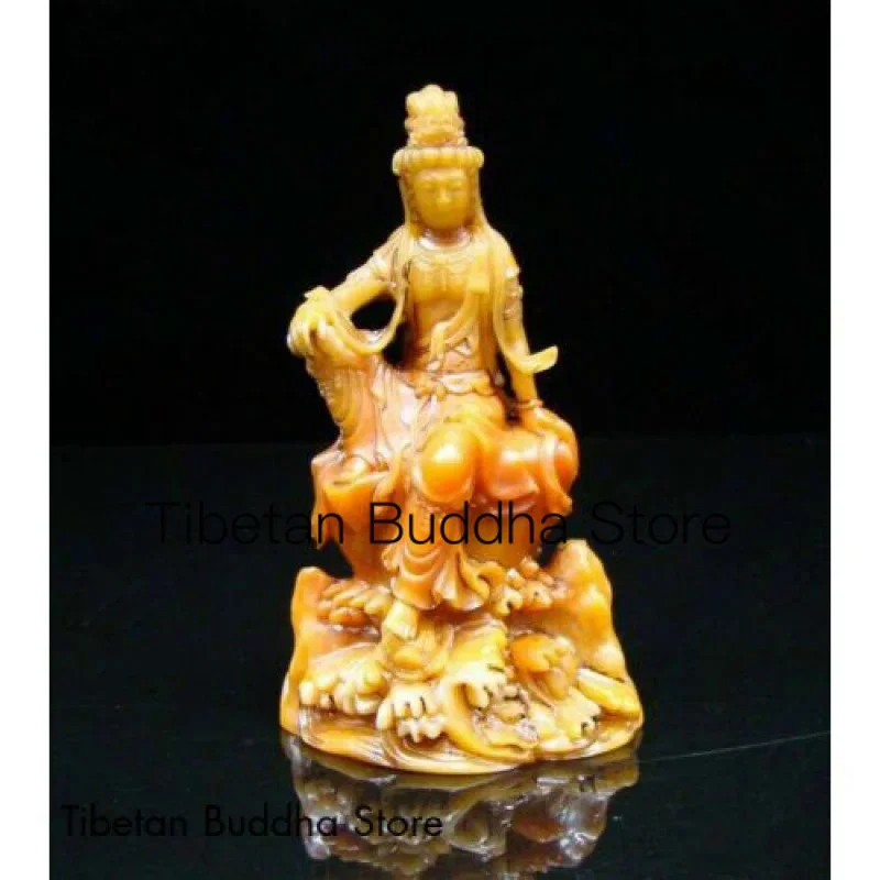 Chinese Jade Handmade Carved Statue Buddha Shoushan Stone