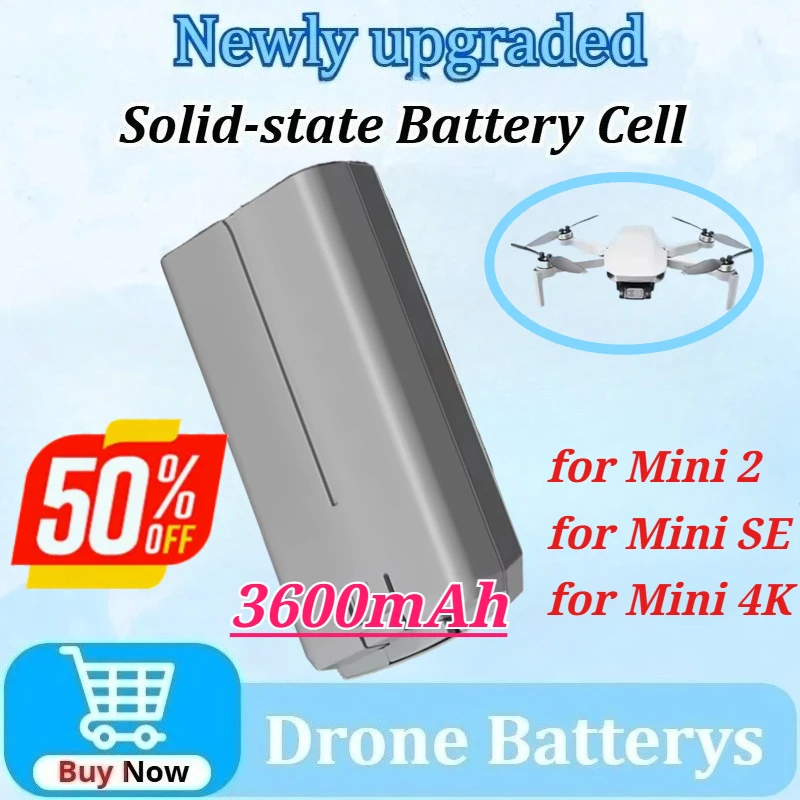 

Upgraded 3600mAh Battery for DJI Mini 2 SE/Mini SE/ Mini 4K/Mini 2 Intelligent Flight Battery Flight Time 38 Minutes Accessories