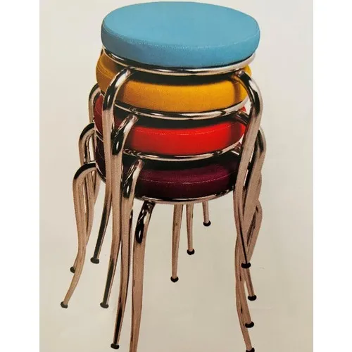 MC World Stool Octopus with Chromed Iron (Blue, Yellow, Red, Burgundy, black)