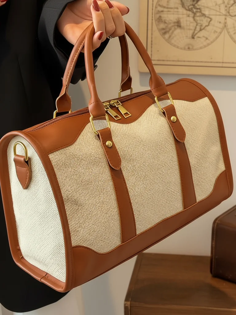 

High Aesthetic ort Trip Women's Handbag Large Capaci Travel Bag Lightweight Portable College Sle PU Leather Bag