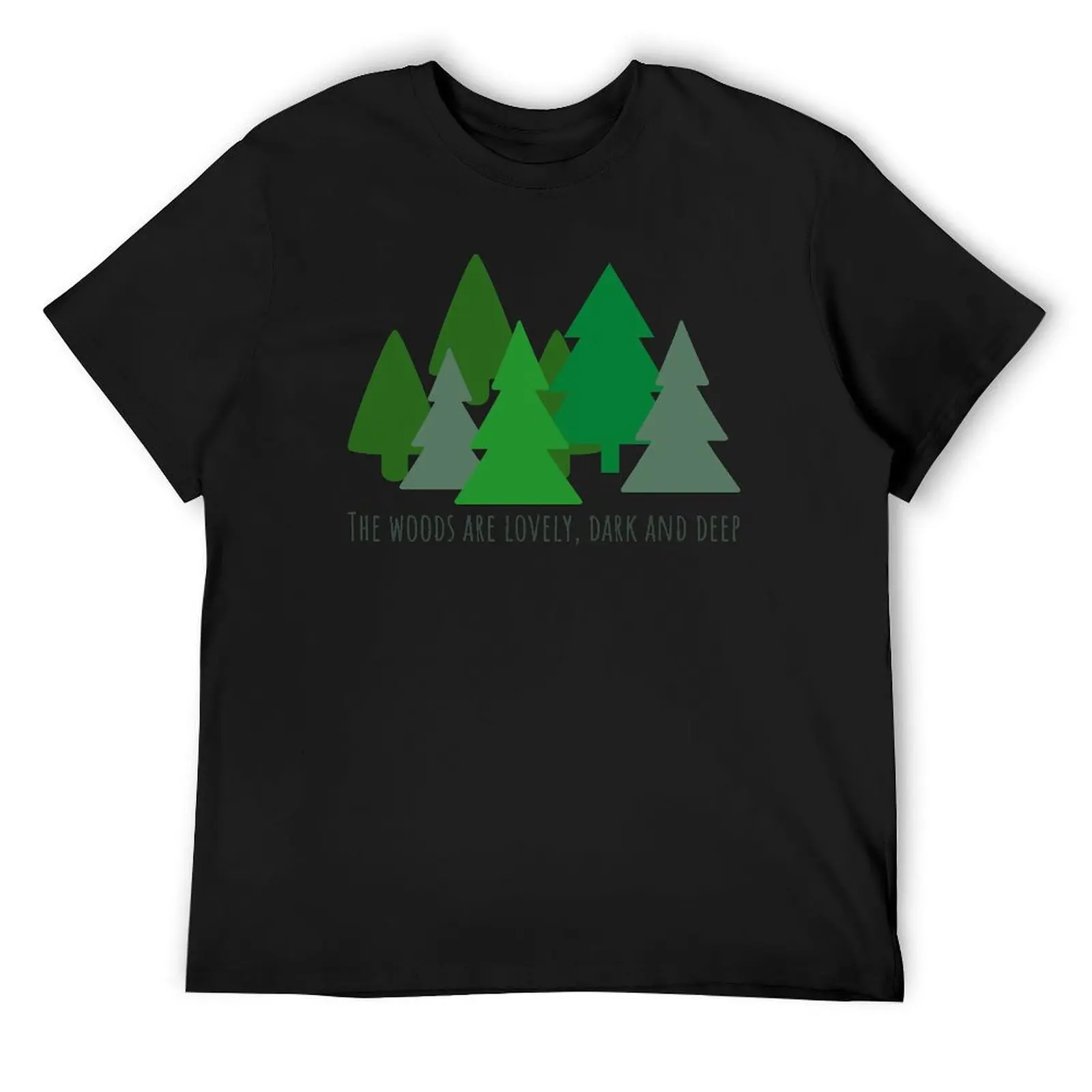 Pine Forest Poem, Robert Frost Stopping By Woods on a Snowy Evening T-Shirt cute tops vintage graphic tee mens vintage t shirts