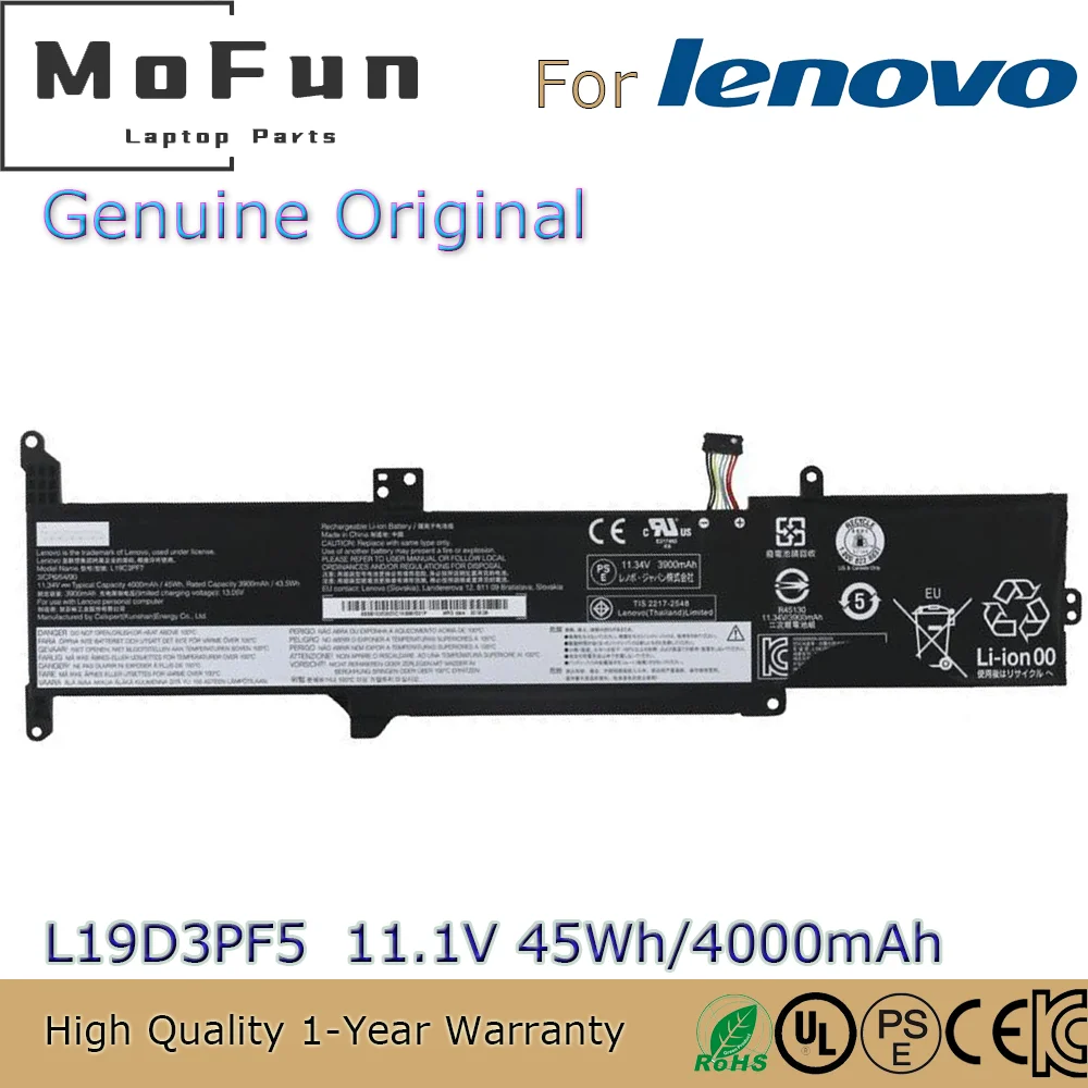 Brand New Original L19D3PF5 11.1V 45Wh Laptop Battery for Lenovo Ideapad 3 14IML05 15IML05 L19C3PF7 L19L3PF5