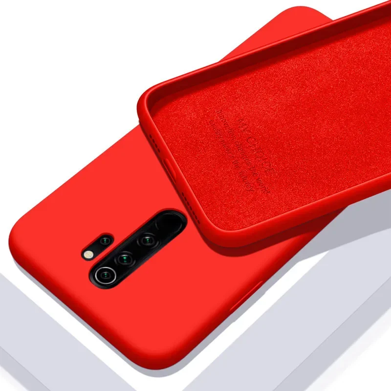 For XiaoMi RedMi Note 9 9s Pro 10 11 11S 10s 10T 9T 8 8T 7 Pro 9A 9C 10C Poco X3 F3 Soft Solid Candy Cover Liquid Silicone Case