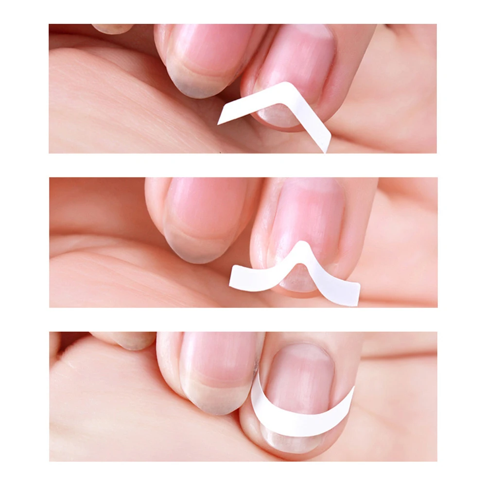 

10pcs French Stickers Diy Manicure Art Stencils Self-Adhesive Nail Line Sticker For Uv Gel Acrylic Professional Use