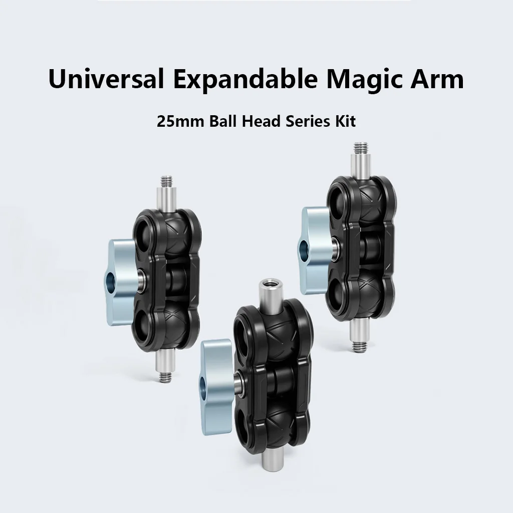 Magic Arm 92-103MM Dual 1/4" Schraube 360° ° Kugelkopf Verstellbarer Gelenkarm für Kamerakäfig Gimbal Stativ Monitor Mikrofon – Detail 1
