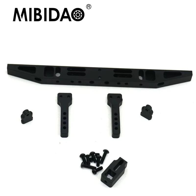 

MIBIDAO RC Car Metal Front/Rear Bumper with Winch Mount For 1/10 TRX-4 TRX4 RC Crawler Upgrade Parts