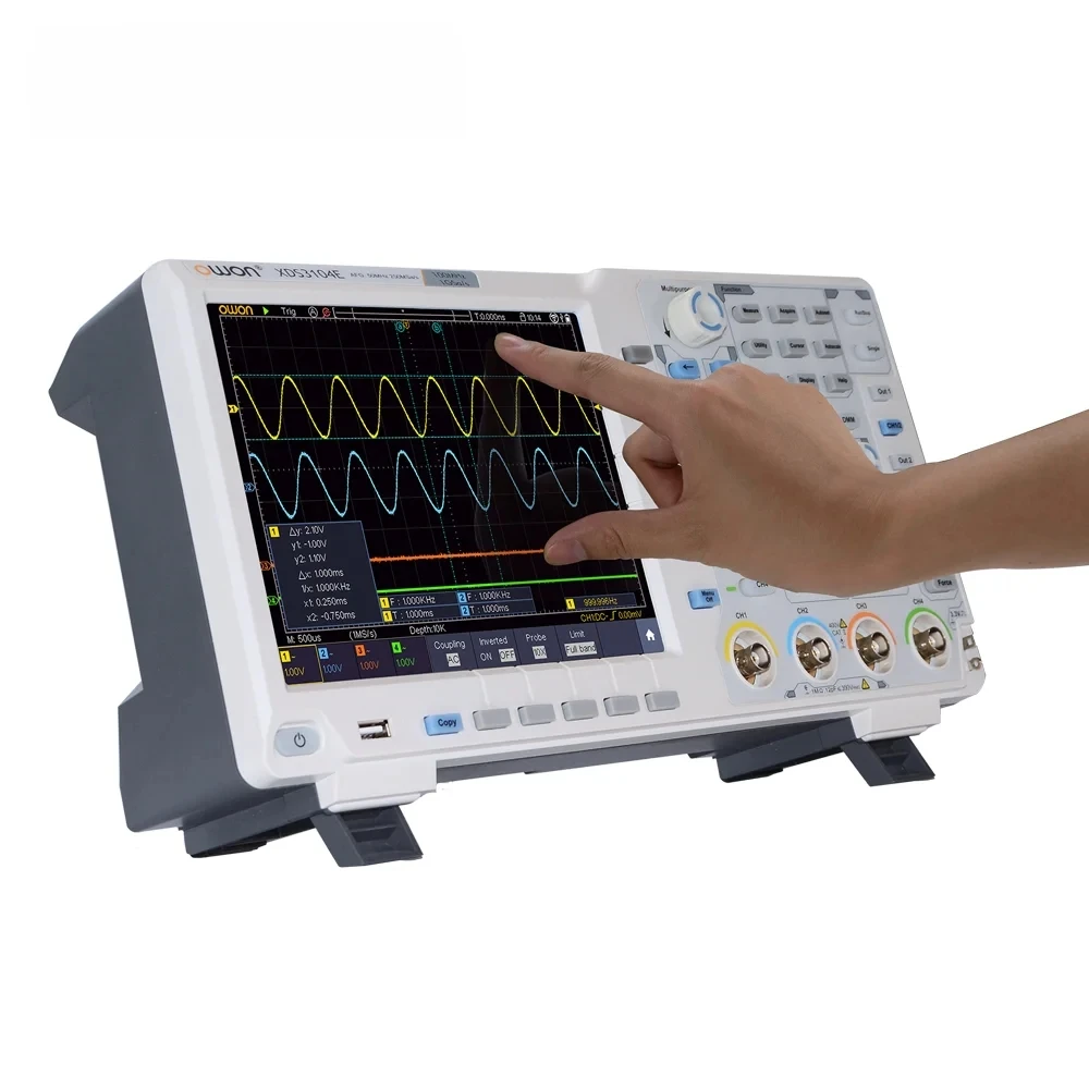 XDS3204E 4CH Bench Digital Oscilloscope 8 bits 200MHz 1GS/s 70000wfms/s 40M Record 8