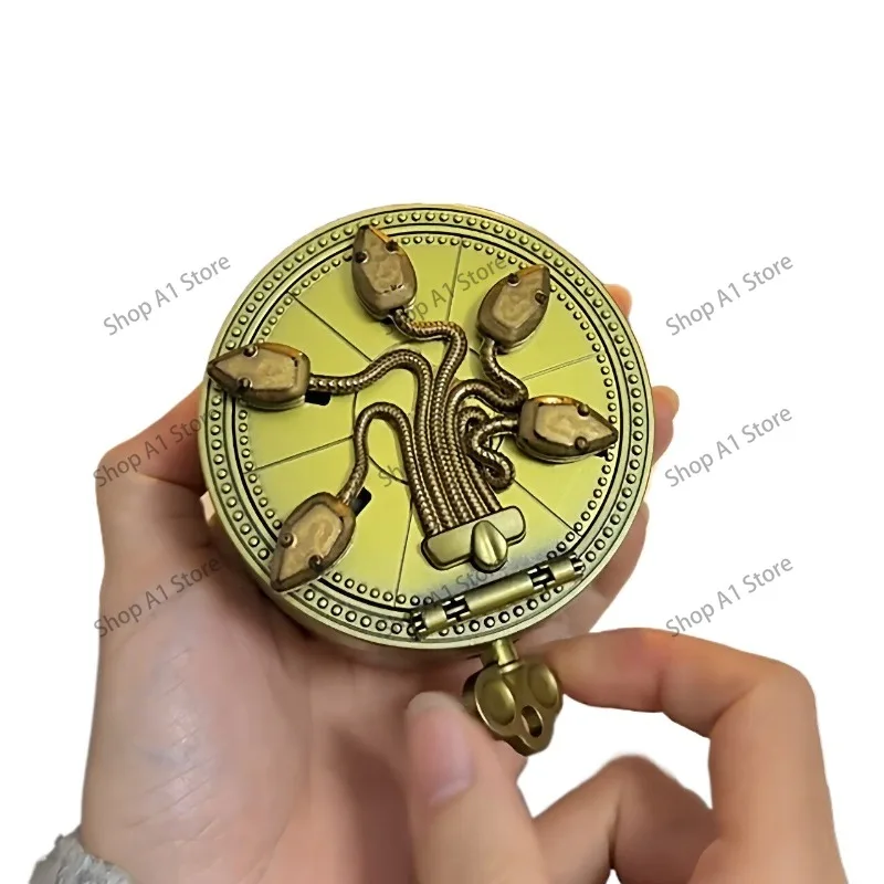 Five Snake Door Ring Box Creative Rotating Opening Proposal Jewelry Box Retro Mechanical Three-dimensional Relief Jewelry