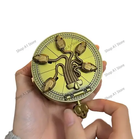Five Snake Door Ring Box Creative Rotating Opening Proposal Jewelry Box Retro Mechanical Three-dimensional Relief Jewelry