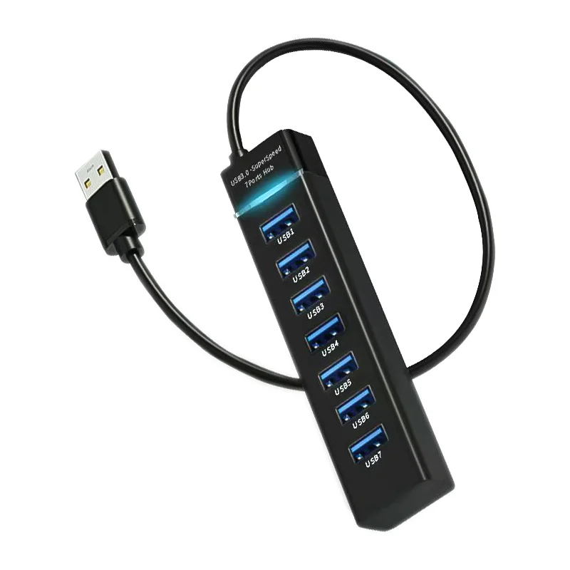 USB 3.0 hub multi-expansion converter PC adapter mouse high-speed splitter 7 ports 5Gbps keyboard expander SUFC - U