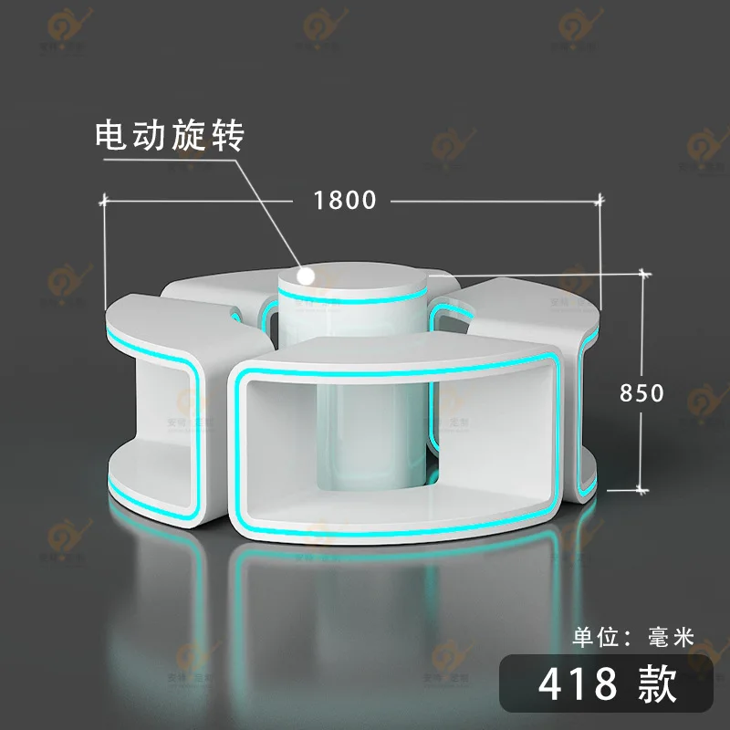 Automatic rotating Nakajima display stand Exhibition hall Sample display stand Product display case Round ladder