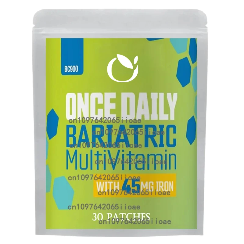 

30 пластырей Bariatric Multivitamin Transdermal Patches для женщин и мужчин 21 эфирных витаминов — поддержка желудочного рукава