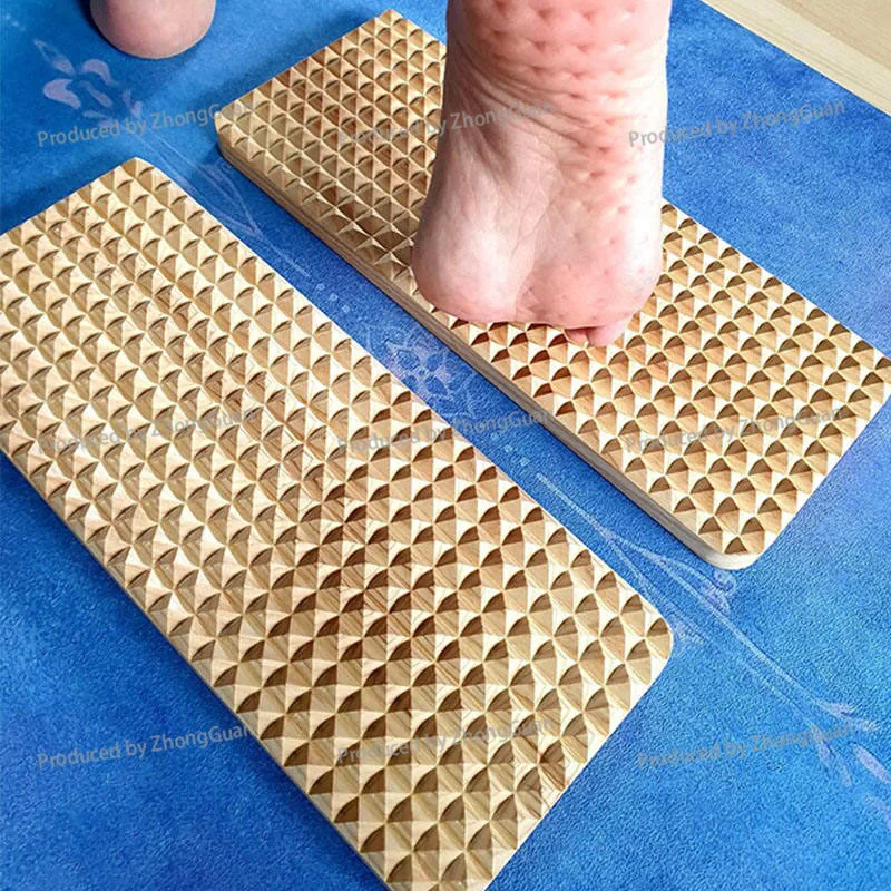 Shiatsu Wooden Acupressure Press Square Foot Massage Board Yoga Board Meditation Yoga Practice Relaxation