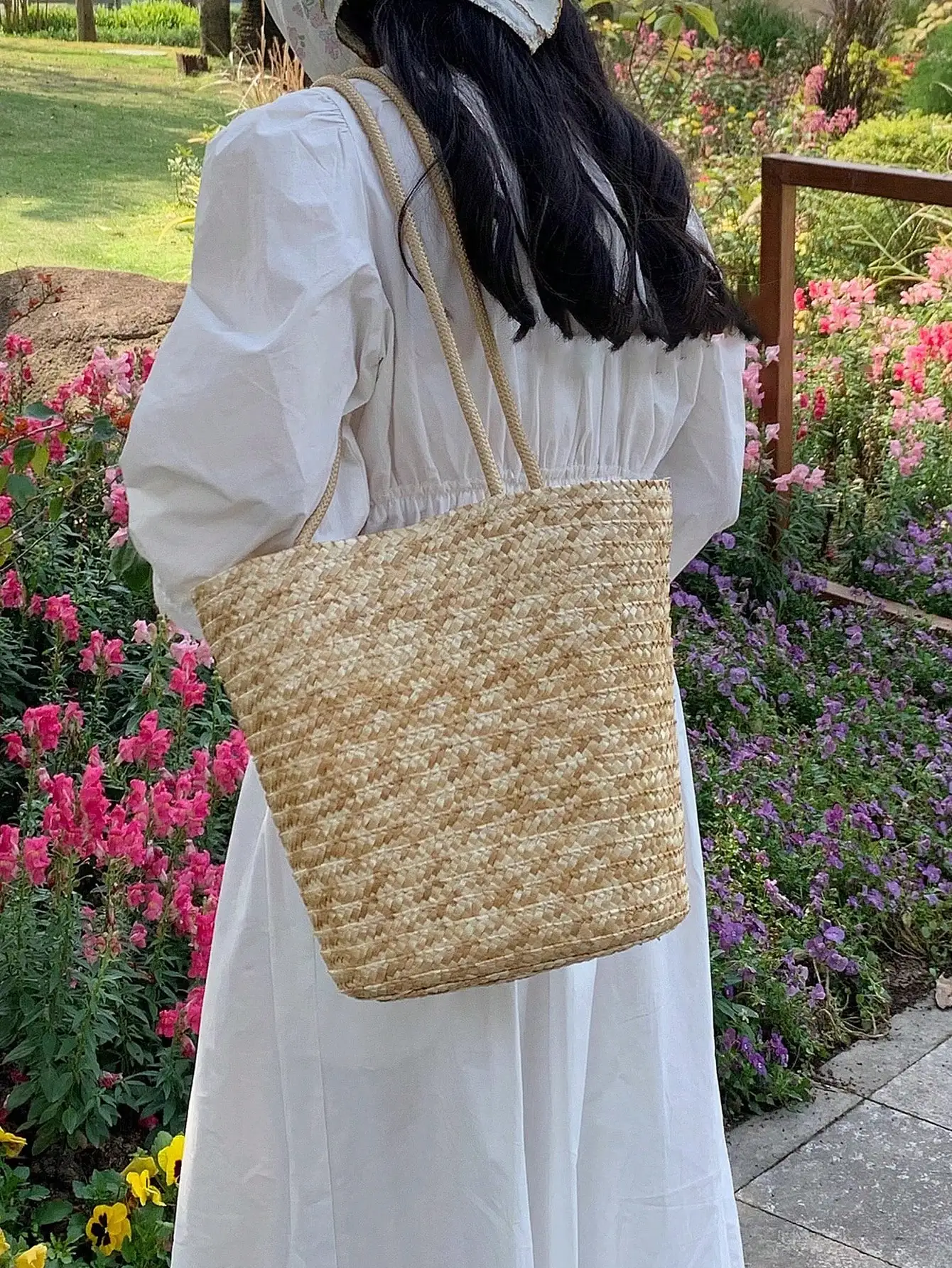 Go on a trip! New high-capacity grass woven bag for seaside vacation, handcrafted woven summer beach luxury grass bag