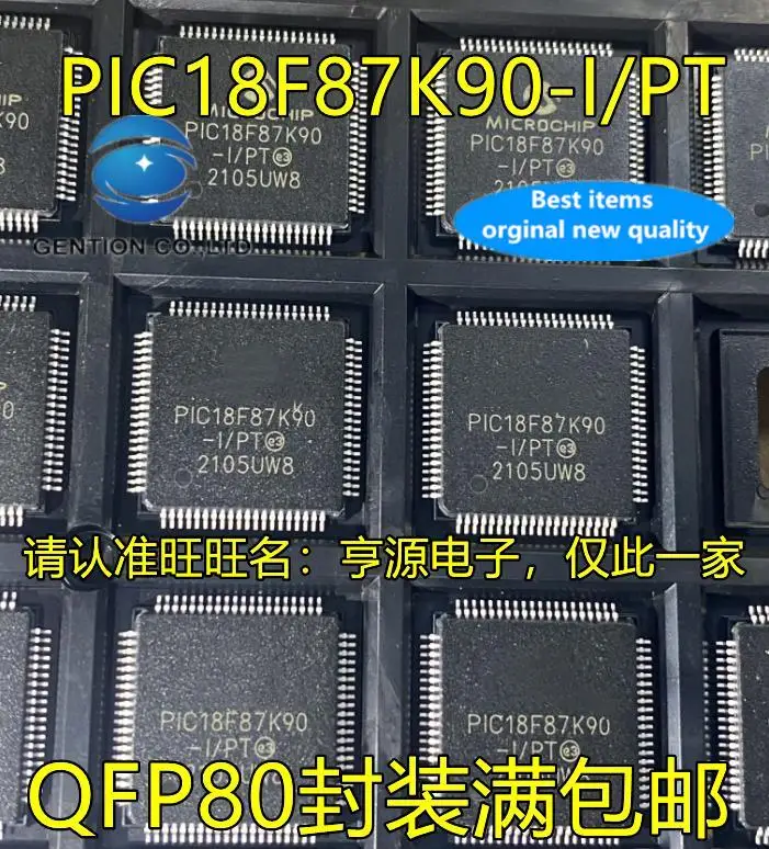 

2pcs 100% orginal new PIC18F87K90-I/PT QFP80 8-bit microcontroller MCU microcontroller chip