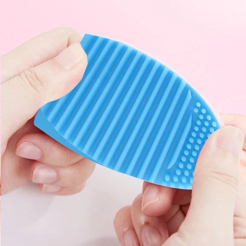 Pennello per trucco in silice Ciotola per pulizia a soffio Tampone detergente per pennelli per trucco di bellezza portatile Detergente rapido Pulizia efficace degli strumenti cosmetici