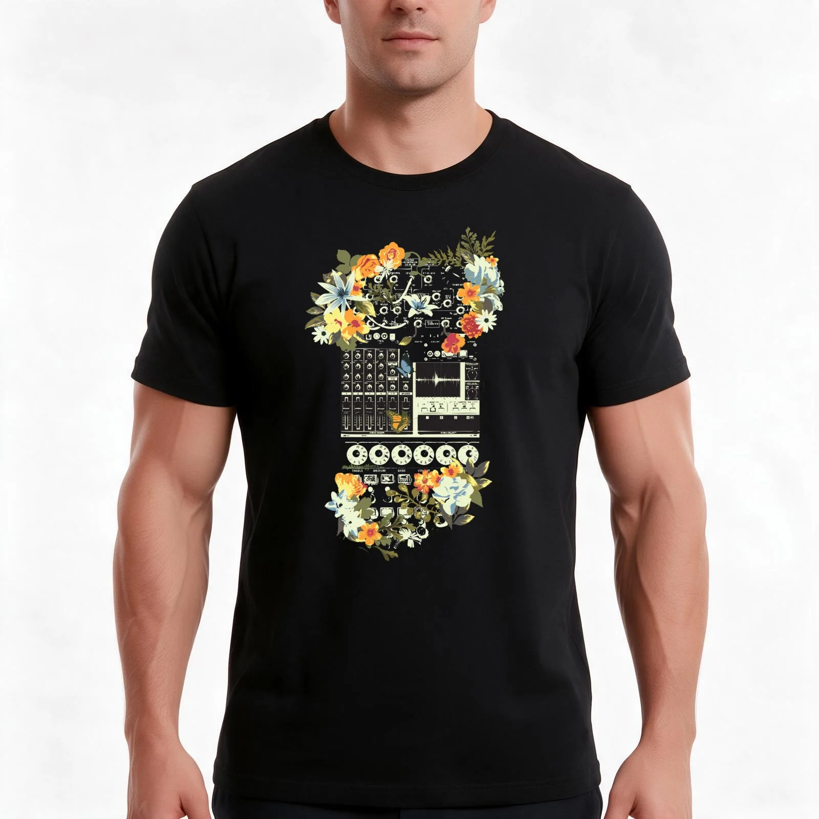 sound of nature T-Shirt, Summer Casual Cotton Tee, Oversized Streetwear Tops, Vintage Graphic Print, Loose Fit Short Sleeve