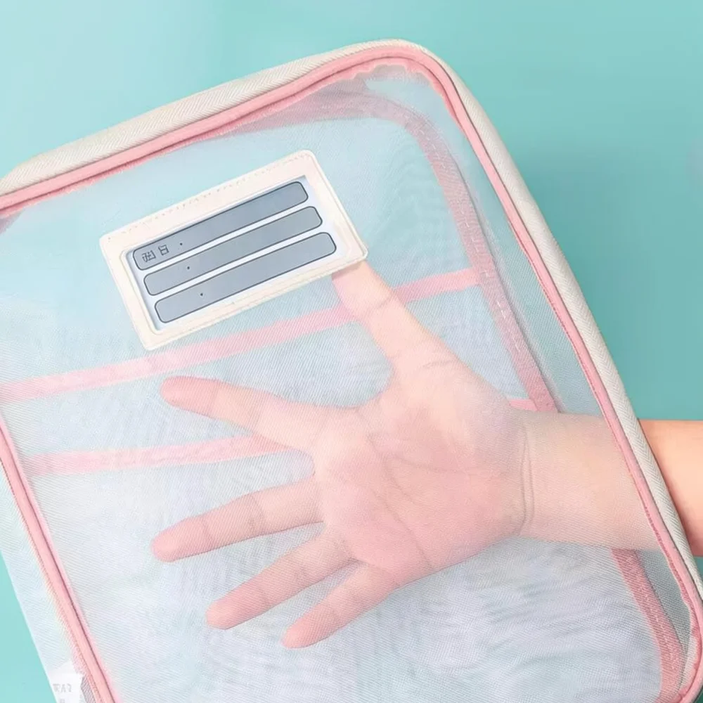 Portable Document Storage For JiHai Student Stationery L Shaped Transparent File Bag Subject Homework Organizer School Use