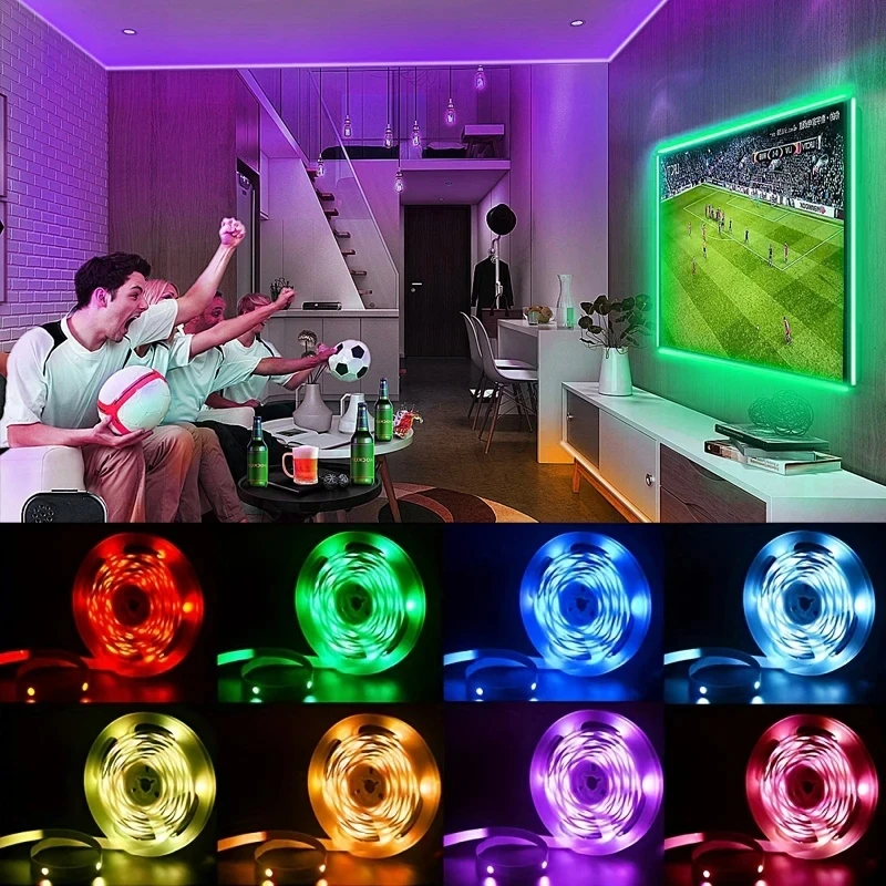 USB 5V Led Strip Light App Remote Control RGB 5050 30leds/m Led Tape Flexible Ribbon Diode Tape for TV Backlight Gaming Room