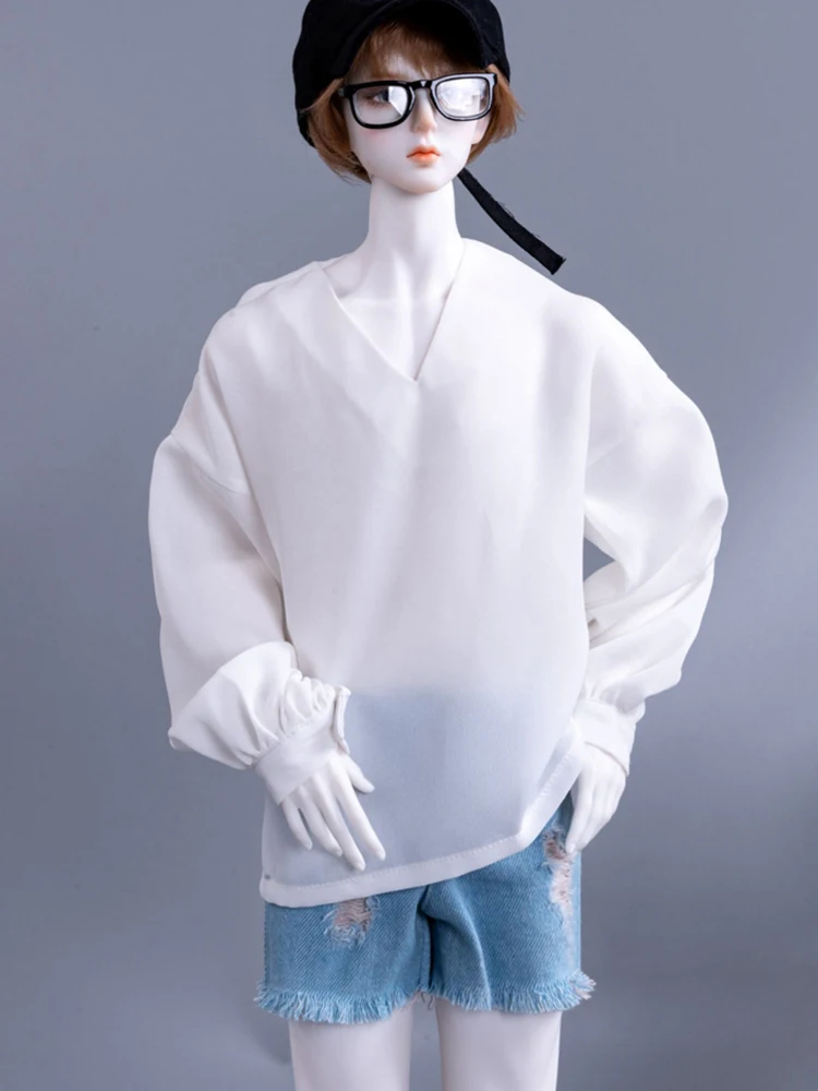 D03-P210 giocattolo fatto a mano per bambini 1/3 1/4 zio SSDF vestiti per le bambole BJD/SD vestiti per le bambole bianco elegante camicia di chiffon 1 pz