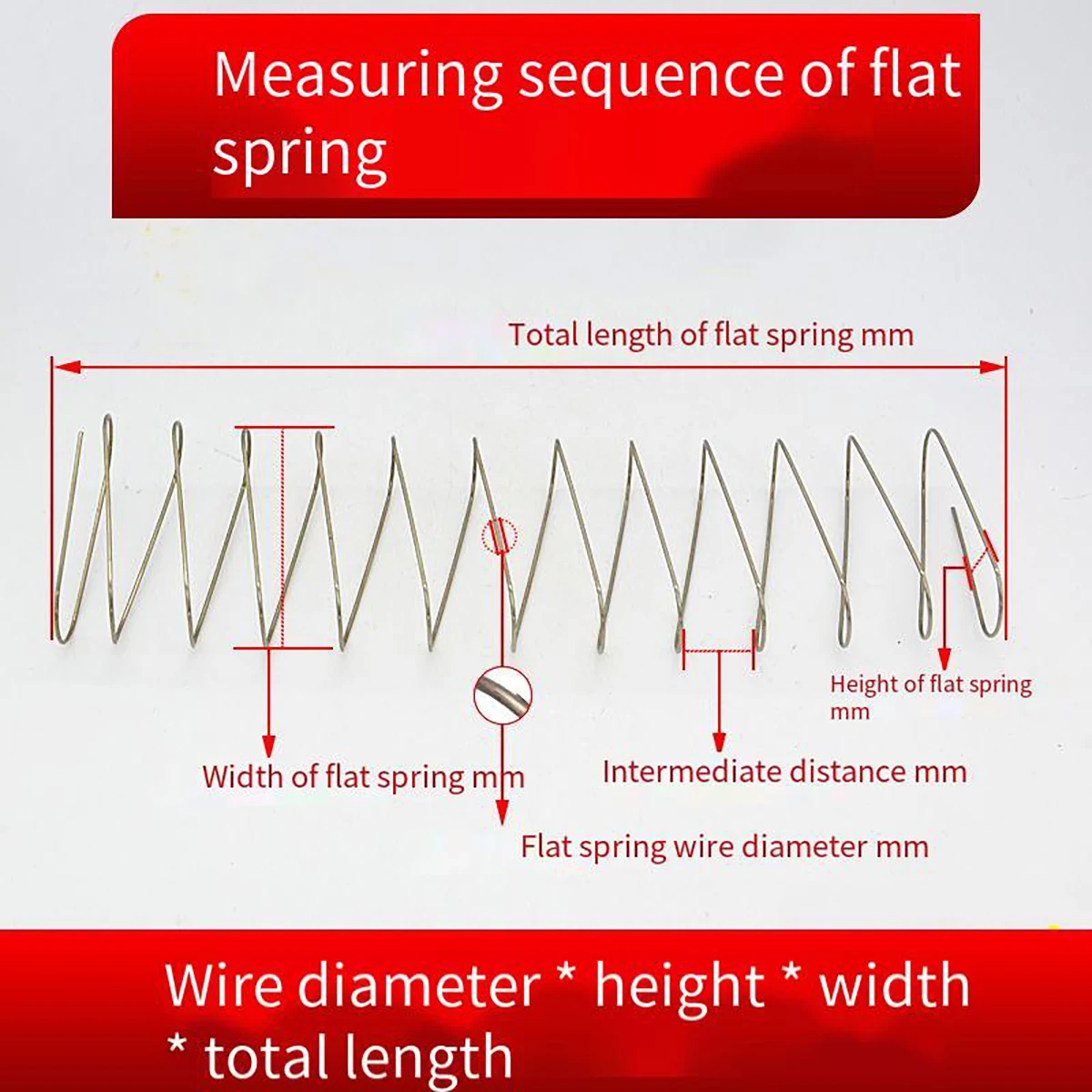 1 Stuks Verenstaal Roestvrij Nikkel Lente Trapeziumvormige Platte Lente Verlengen Platte Vorm Rechthoek Vierkante Draad Diameter 0.6-1mm