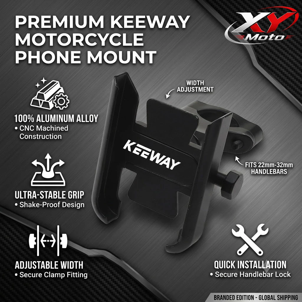 Motorcycle Handlebar Mobile Phone Holder GPS Stand Bracket With LOGO For Keeway 50 Vieste 300 Zahara RKV RKF 125 RKS 150