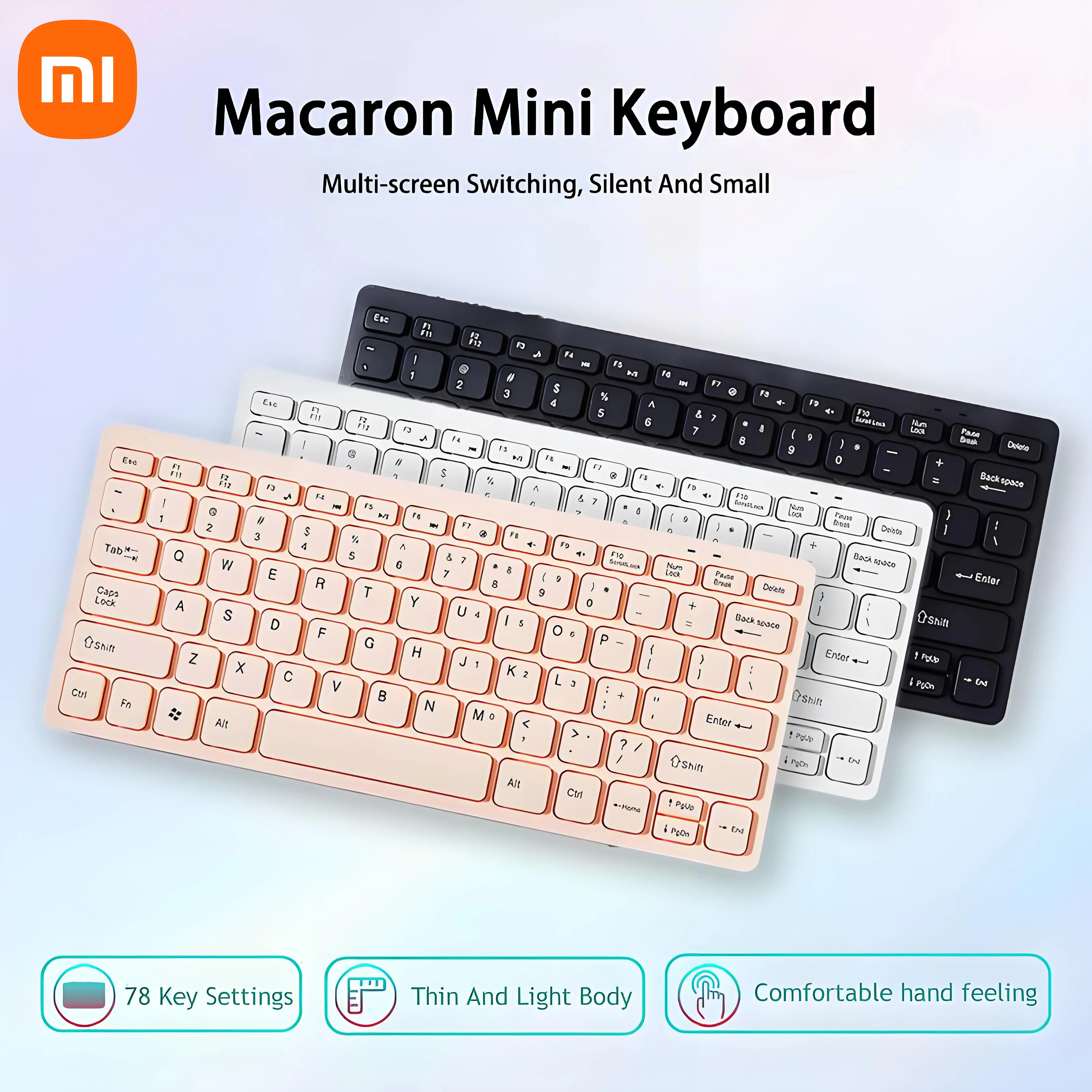 Xiaomi K100 Computer Keyboard Office 78 Keys Ergonomic Design Wired Compact Laptop Keyboard For Mac Win Computer Peripherals