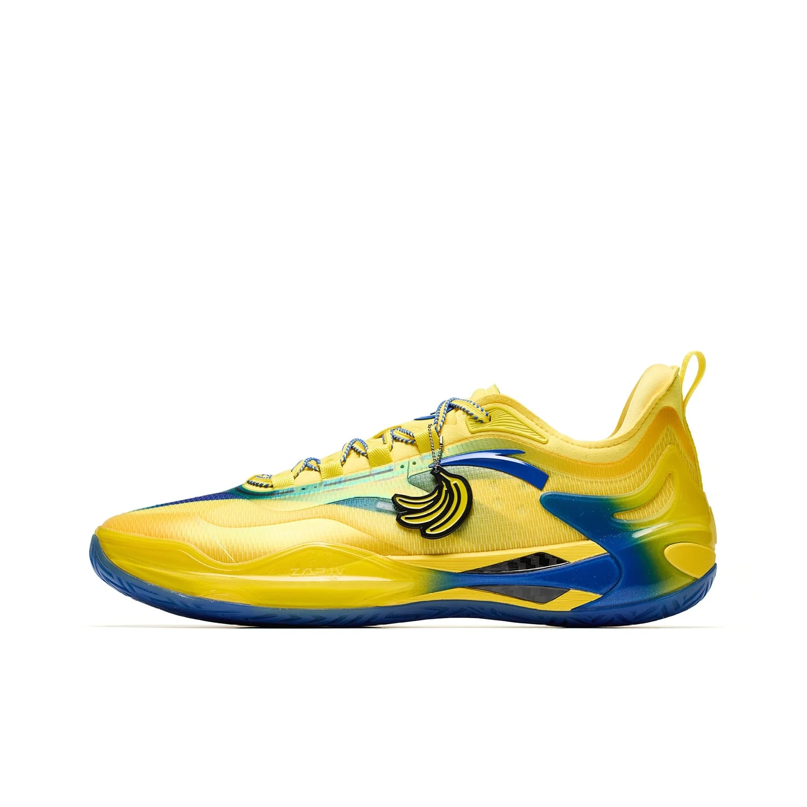 ANTA Zap 4 Basketball Shoes Men's Low Top Iridescent Yellow/Rio Blue 7 912631110-7