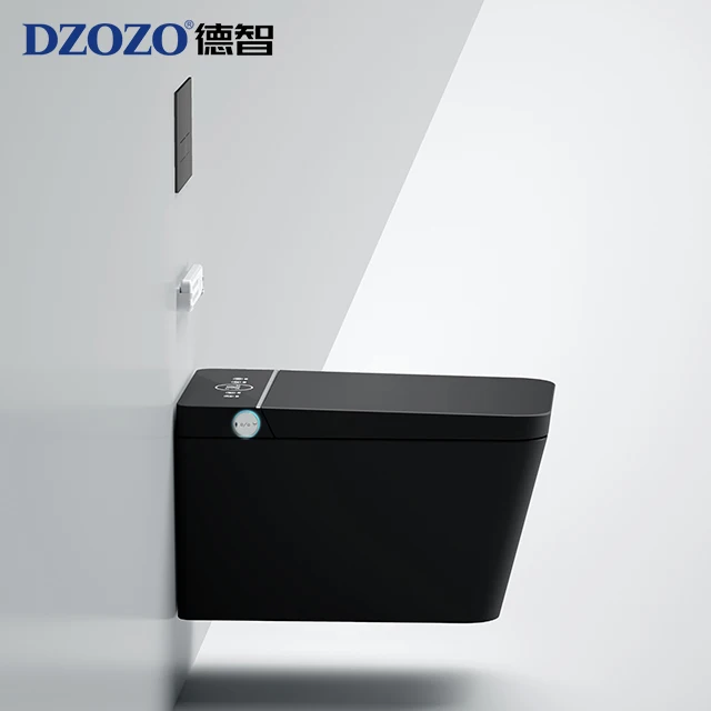 Bathroom Bidet Foot Sensor Auto Flush Intelligent WC Complete Set Floor Mounted Smart Toilet Square Heated Seat Remote Control