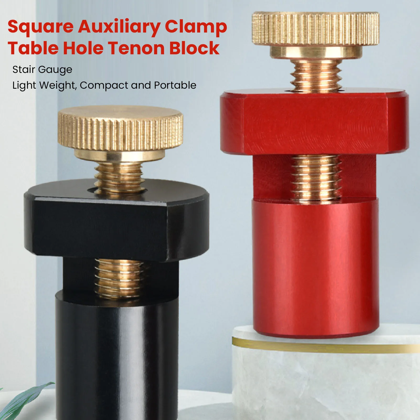 

Non Slip Bench Dog Clamp 19mm Bench Dog with Thumb Screw Aluminum Alloy Woodworking Table Stop Non Slip Workbench Limiting Block