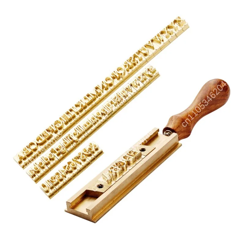 DIY Leather Hot Stamping Copper Mould T Type Slot Alphabet Brass Dies Custom Logo Emboss Branding Letter Combination Kit
