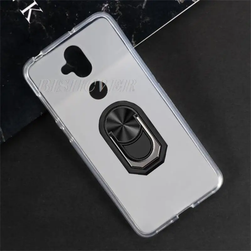 For Asus Zenfone 5 Lite ZC600KL X017DA X017D 5Q ZC600KL Back Ring Holder Bracket Phone Case Smartphone TPU Soft Silicone Cover