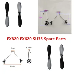 Piezas de repuesto para avión FX820 FX620 SU35 RC, hoja de hélice/traje de aterrizaje/motor/asiento de motor/asiento de aterrizaje